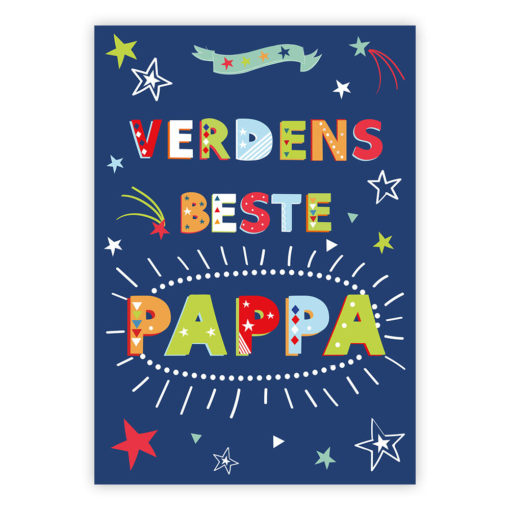 Gratulasjonskort, Beste pappa. Dobbelt kort m/konv, 11,5x16,5 cm (306778)