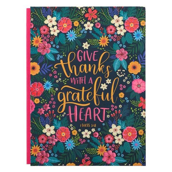 Notatbok. Stor. Give thanks with a greatful heart (JLA 015)