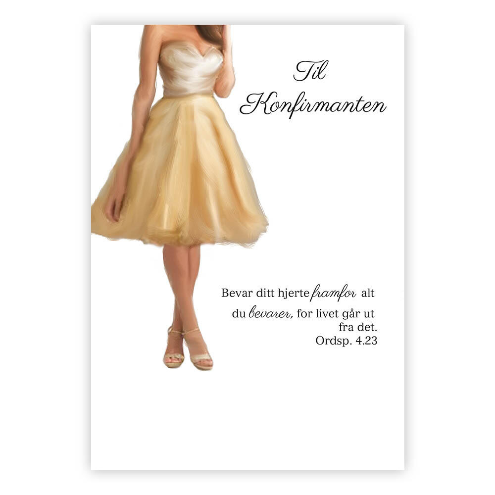 Til konfirmanten - Bevar ditt hjerte. Dobbelt kort m/konv, 11,5x16,5 cm (303403)