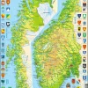 Puslespill, Norgeskart, 61 brikker, Maxi (K10)