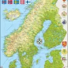 Puslespill, Nordenkart, topografisk, 75 brikker, Maxi (K3)