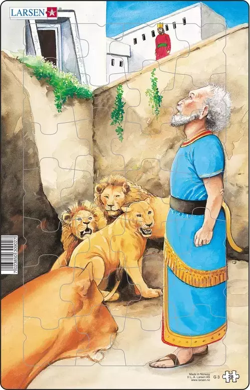 Puslespill, Daniel i løvehulen, 28 brikker, Midi (G3)