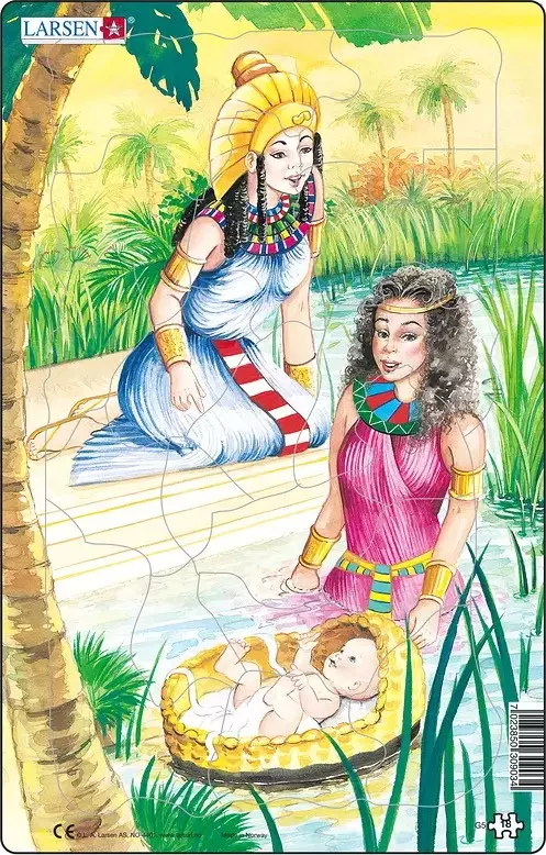 Puslespill, Moses i sivet, 18 brikker, Midi (G5)