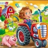 Puslespill, Gårdsbarn, Traktor, 8 brikker, Mini (Z11)