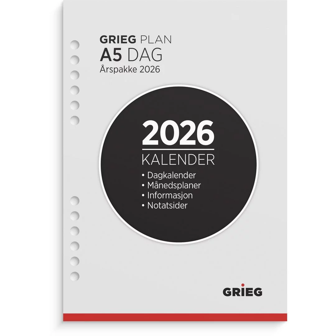 Årspakke GRIEG A5 2026 dag