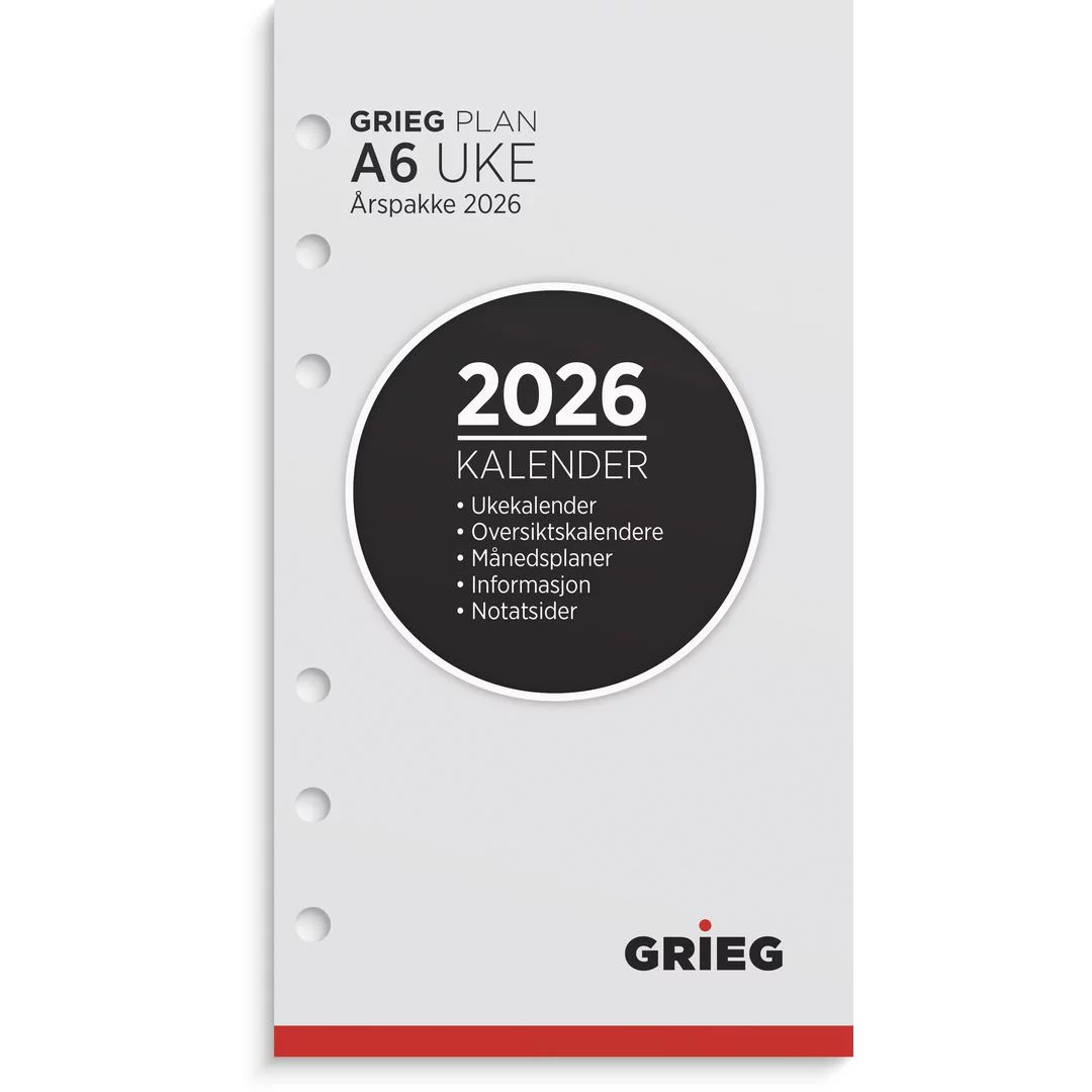 Årspakke GRIEG A6 2026 uke