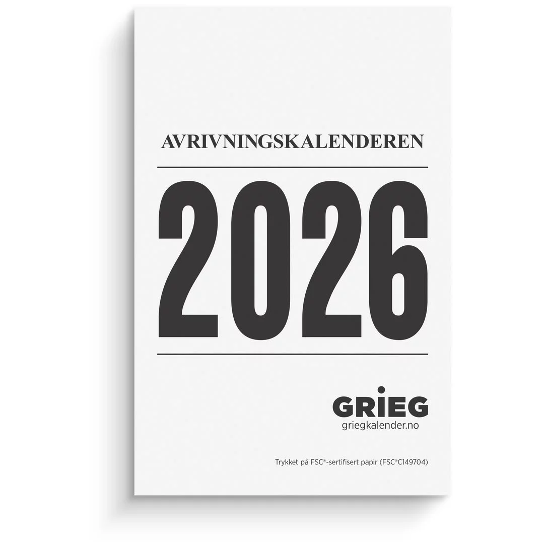 Avrivingskalender GRIEG 2026 medium