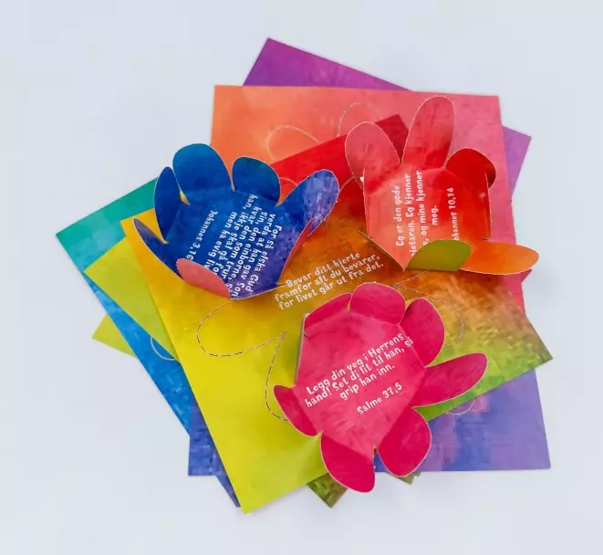 Løftesblomster med bibelvers BM (16 stk)