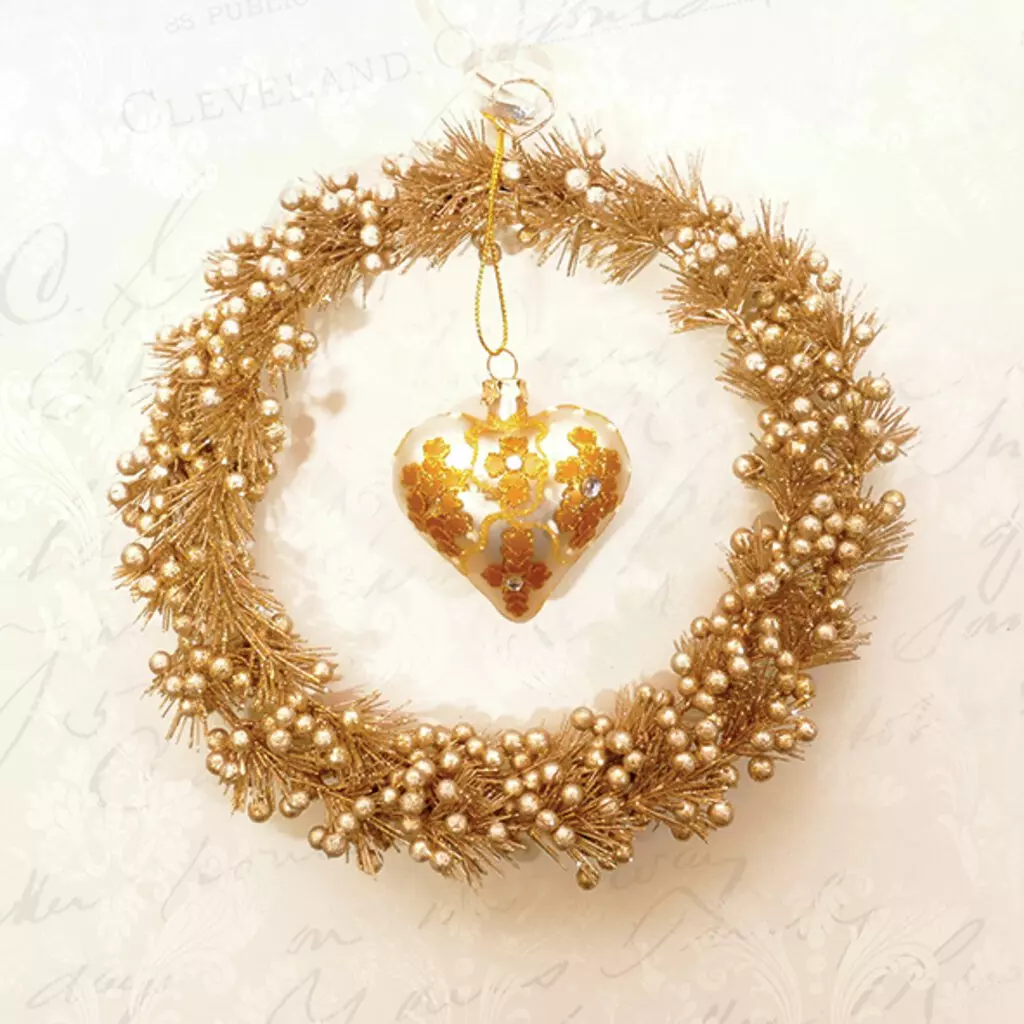 Servietter Lunsj, Ambiente, Heart of gold (33x33 cm, 20 stk)