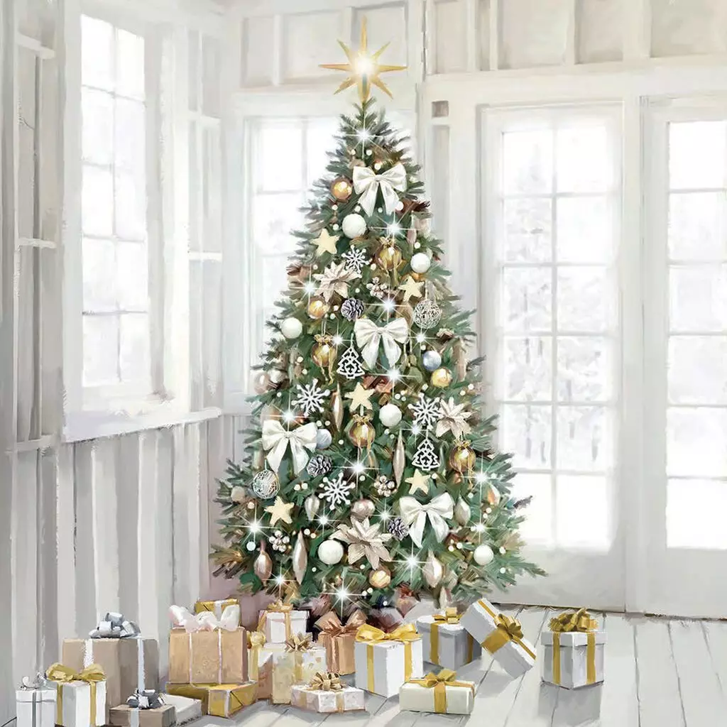Servietter Lunsj, Ambiente, Modern Christmas tree (33x33 cm, 20 stk)