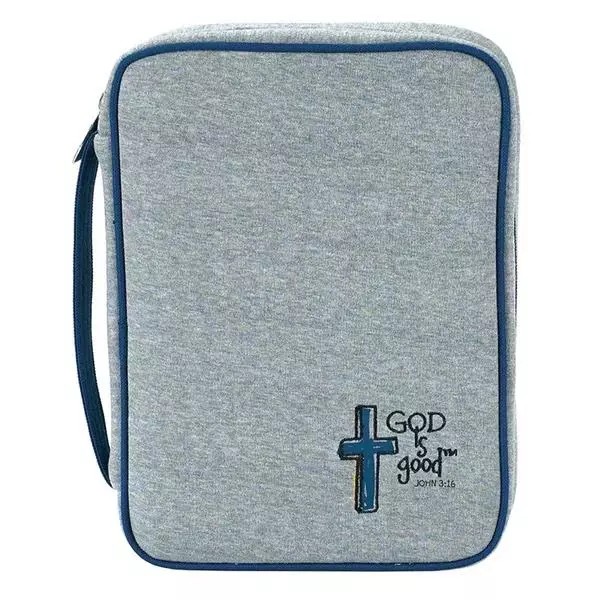 Bibeltrekk, Medium, God is Good, Kors, Grå Jersey (BCJ-204)