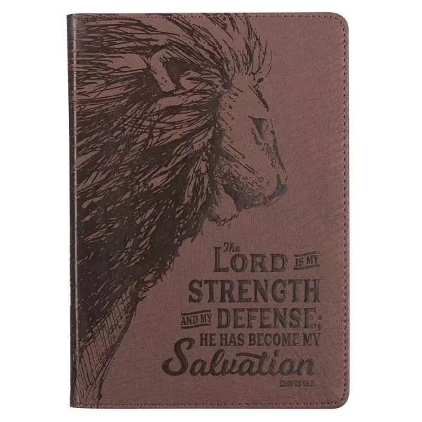Notatbok, Luxleather, The Lors is my strength & defense (JL 477 )