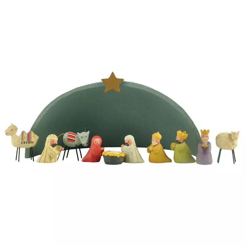 Julekrybbe med stall, 2,5 cm (PE82809)