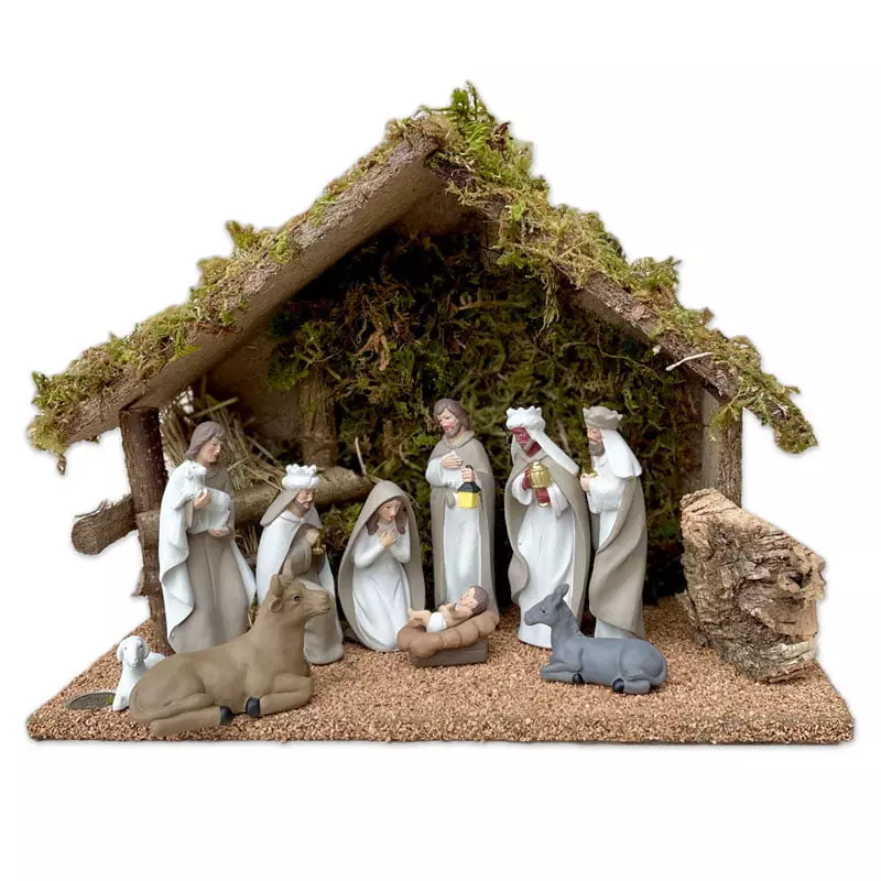 Julekrybbe U. Stall 12 Cm