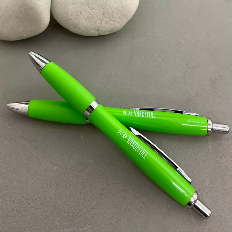 Kulepenn, Du är värdefull, Limegrønn (BP566LI)