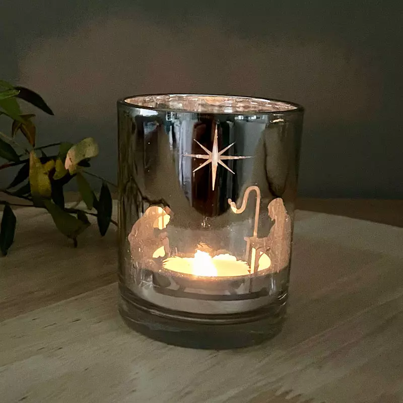 Lyslykt, Julekrybben, 7 cm (YA 0033)