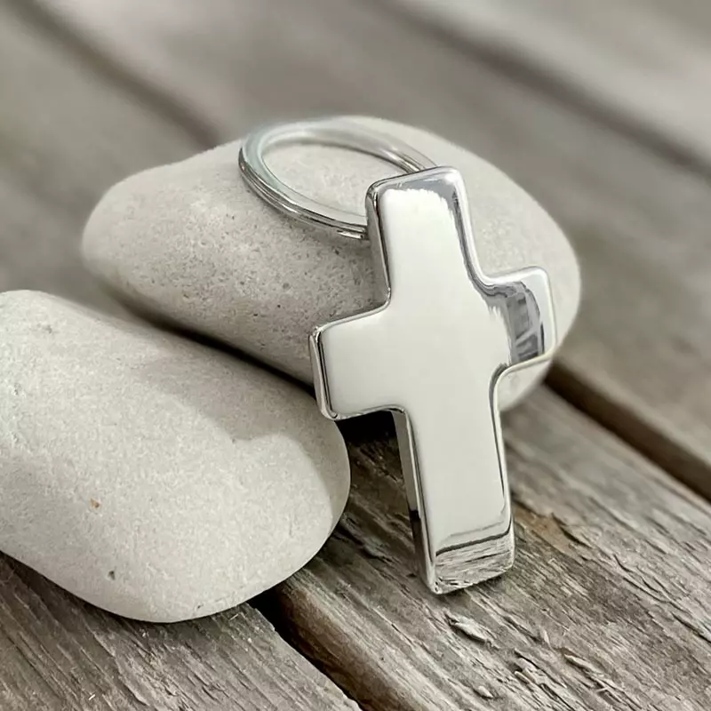 Nøkkelring, Kors, metall (VO3428)