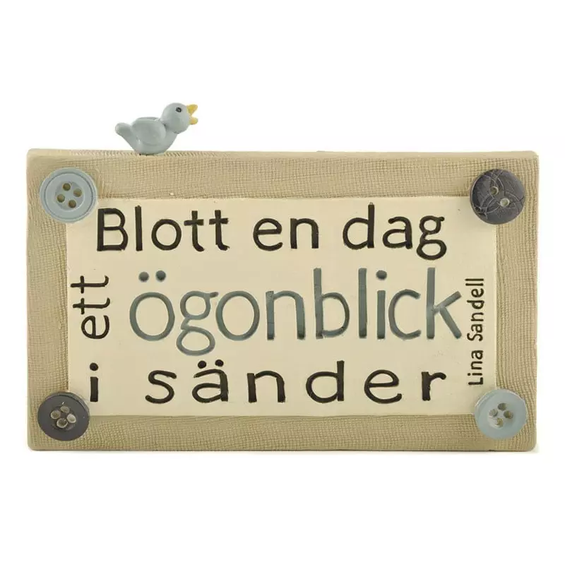 Veggdekor, Blott en dag, 14,5x12 cm (PE 10239)