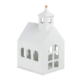 Kirke m/lys, 12,5x11x22,5cm