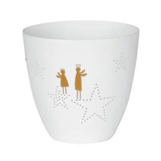 Lysestake, engel m/stjerne, 9,5x9cm