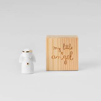 My little angel, engel i treeske, 3,7x3 cm
