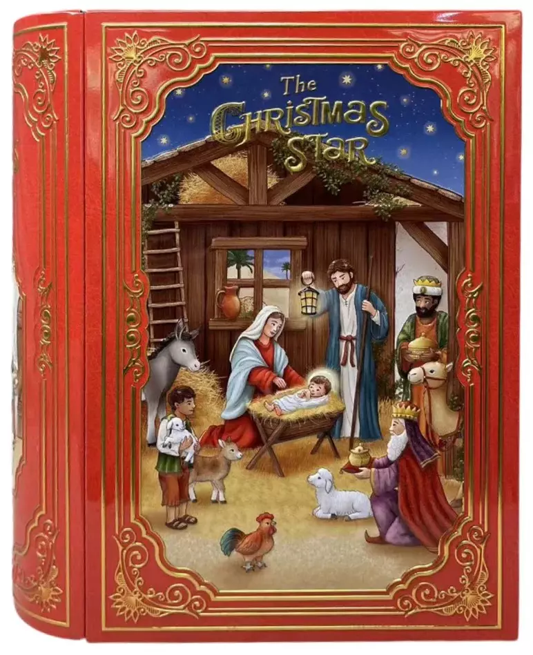 Metallboks Bok, Julekrybbe, 300 ml,  21,3x9x24,5 cm