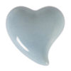 Bordpynt - Hjerte, porselen, blå, 6x7x3 cm