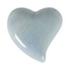 Bordpynt - Hjerte, porselen, blå,4,5x5x2 cm