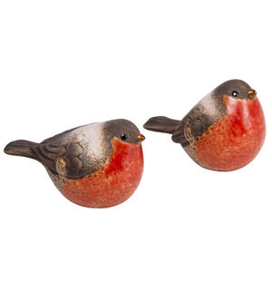 Dompapp, Keramikk rød/brun, 8x5x5,5cm (2 ass)