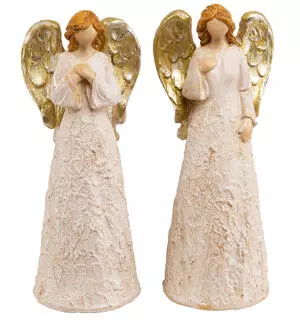 Engel beige gullvinger, 16,5cm (2 ass)