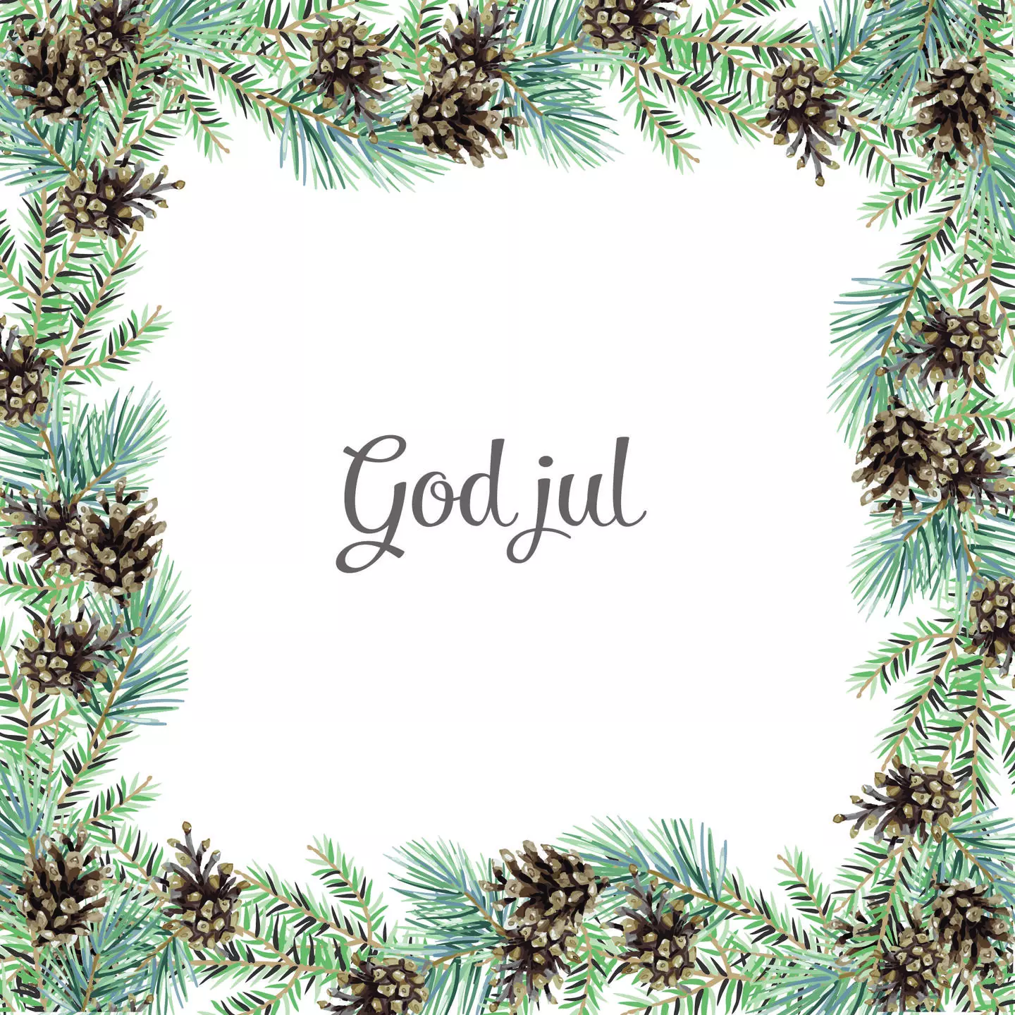 Servietter Lunsj, God Jul Kongler (33x33 cm, 20 stk)