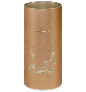 Lyslykt, Krybbe Beige 7x15cm, Timer 6/18t, 10 ledpærer, Batteri: AAAx3