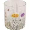 Lysglass blomstereng 7x7x8cm (124561)