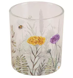 Lysglass blomstereng 7x7x8cm (124561)