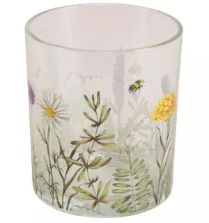 Lysglass blomstereng 8,8x8,8x10cm (124562)