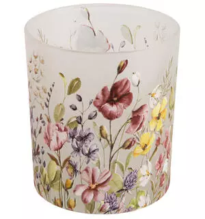 Lysglass frostet stemning 8,8x8,8x10cm (124558)