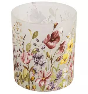 Lysglass frostet stemning 7x7x8cm (124557)