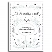 Til brudeparet, Gud velsigne dagen. Dobbelt kort m/konv, 11,5x16,5 cm (305999)