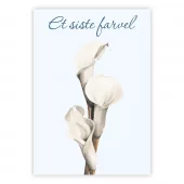 Kondolansekort, Et siste farvel. Dobbelt kort m/konv, 11,5x16,5 cm (306425)