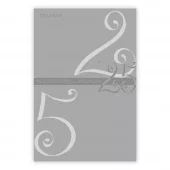 Tillykke med sølvbryllupsdagen. Dobbelt kort m/konv, 11,5x16,5 cm (305915)