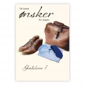 De beste ønsker. Dobbelt kort m/konv, 11,5x16,5 cm (306604)