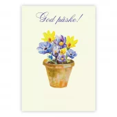 God Påske! Dobbelt kort m/konv, 11,5x16,5 cm (306569)