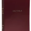 NKJV - Reference Bible, Center-Column Giant Print, Leather-Look, Burgundy, Red Letter Edition, Comfo
