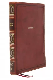 KJV - Thinline Bible, Giant Print, Leathersoft, Brown, Red Letter Edition, Comfort Print: Holy Bible