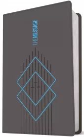MSG - The Message Deluxe Gift Bible (Leather-Look, Charcoal Ascension and Blue Diamonds)