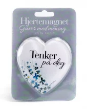 Magnet, hjerte - Tenker på deg (7 cm). Restparti!