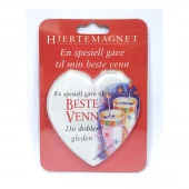 Magnet, hjerte - Bestevenn (7 cm). Restparti!