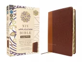 NIV - Application Bible, Large Print, Leathersoft, Brown, Red Letter, Thumb Indexed