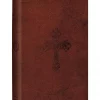 ESV - Compact Bible, Trutone, Walnut, Weathered Cross Design