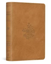 ESV - Pocket New Testament, Psalms, Proverbs, Red Letter, Trutone, Nubuck Caramel, Wildflower Design